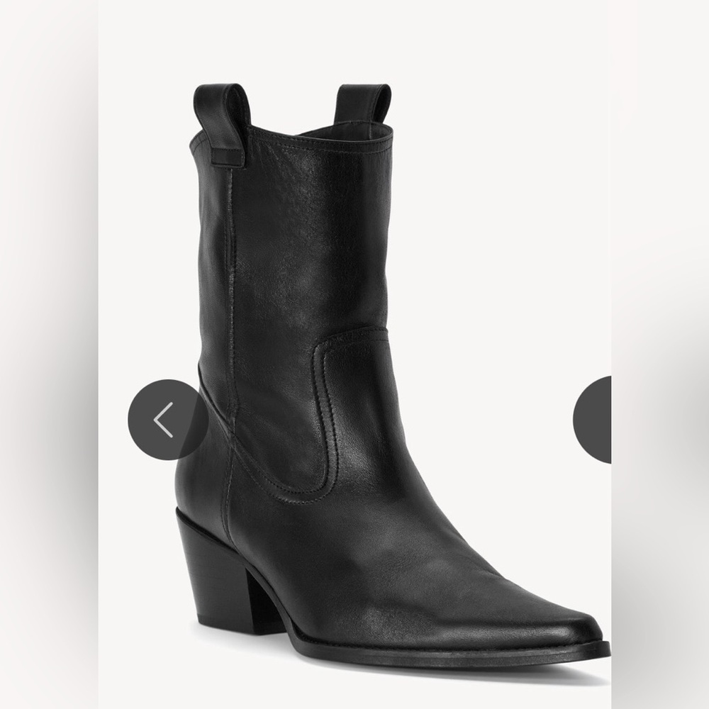 STAUD JUNE BOOTS BLACK LEATHER SIZE 39 🖤 - Picture 2 of 12